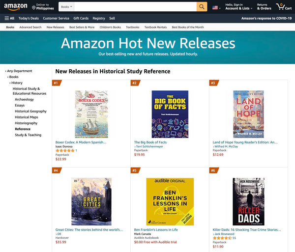 Boxer Codex Hits Number One in New Releases in Amazon
