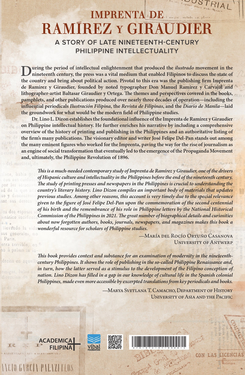 Imprenta de Ramírez y Giraudier, A Story of Late Nineteenth-Century Philippine Intellectuality